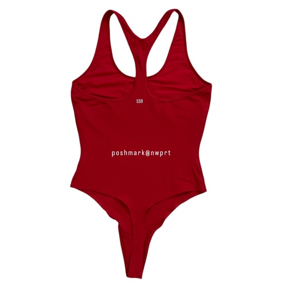 SPLITS59 ♥️ Suki Bodysuit Racerback Tank Pirate Red S Small - Picture 6 of 10